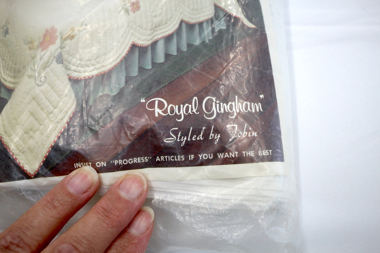 Vintage Cross Stitch Quilt "Royal Gingham" Size - Double Color - Gold