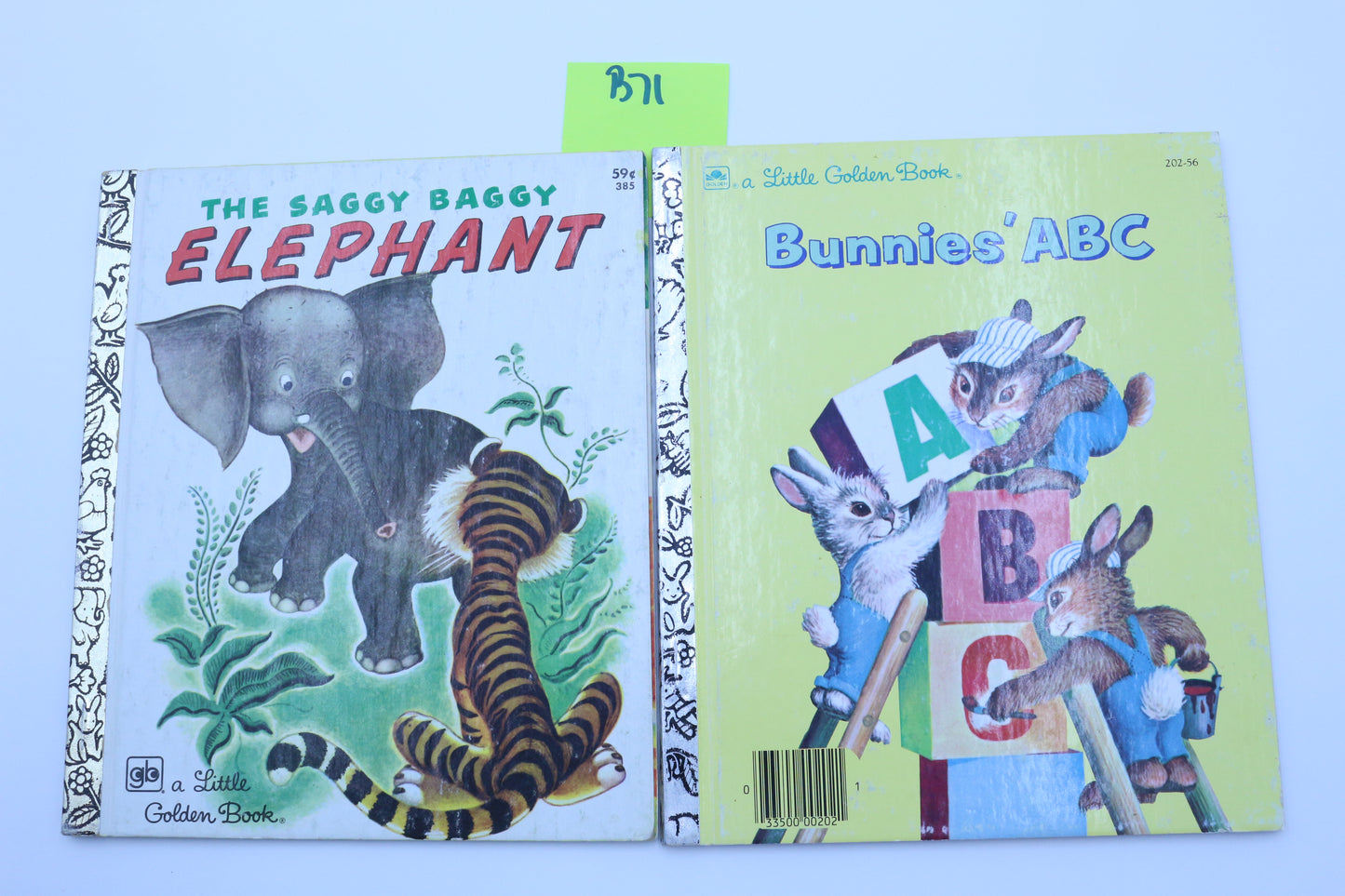 Little Golden Books The Saggy Elephant or Bunnies' ABC