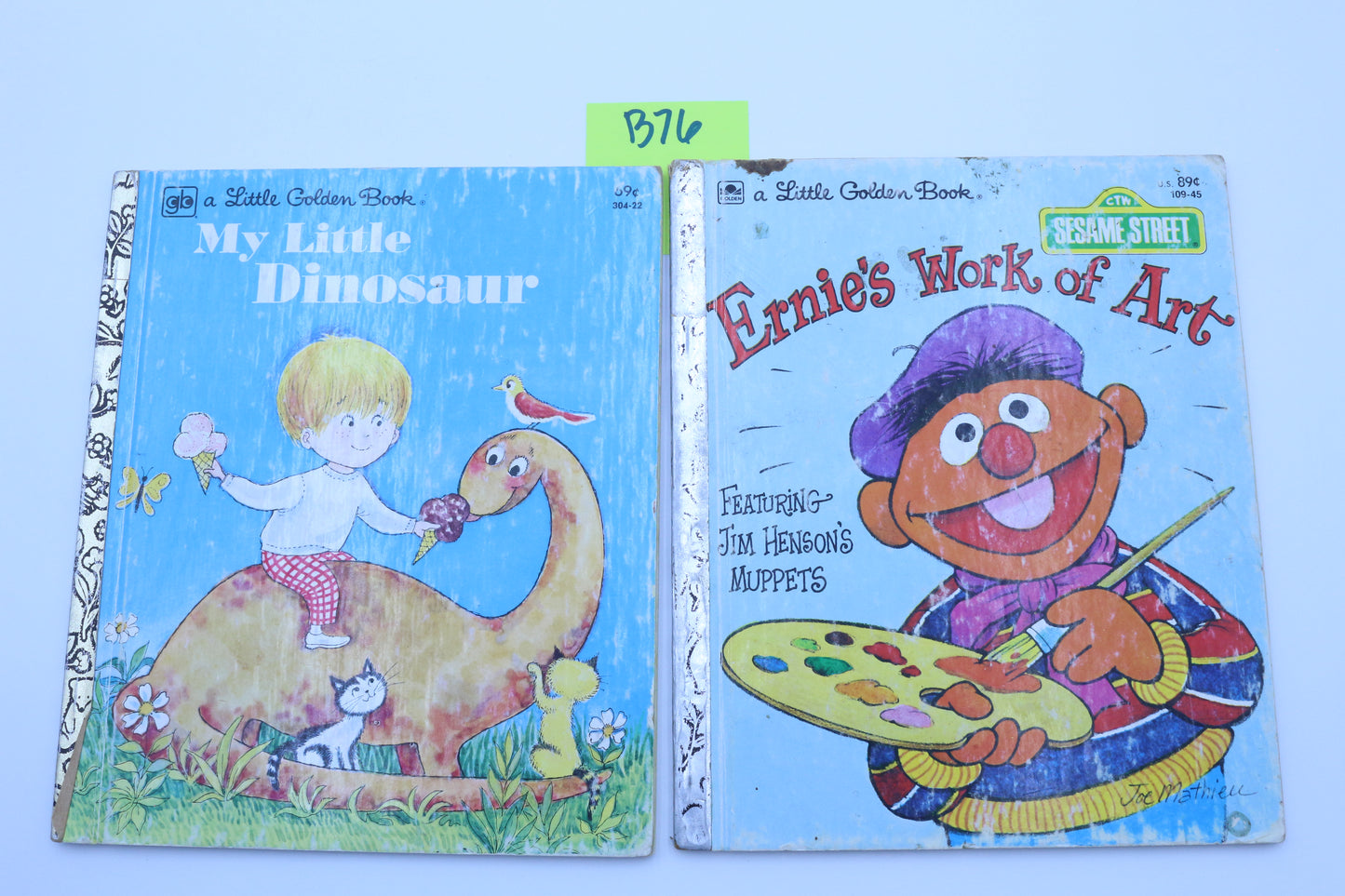 Little Golden Books My Little Dinosaur or Sesame Street Ernie's Work of Art