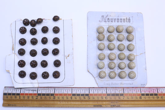 Vintage Buttons Wheel Style or Scales on White