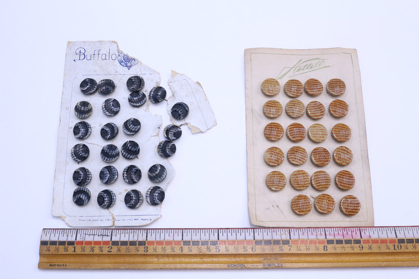 Vintage Buttons Moon Style or Faint Stripes Style