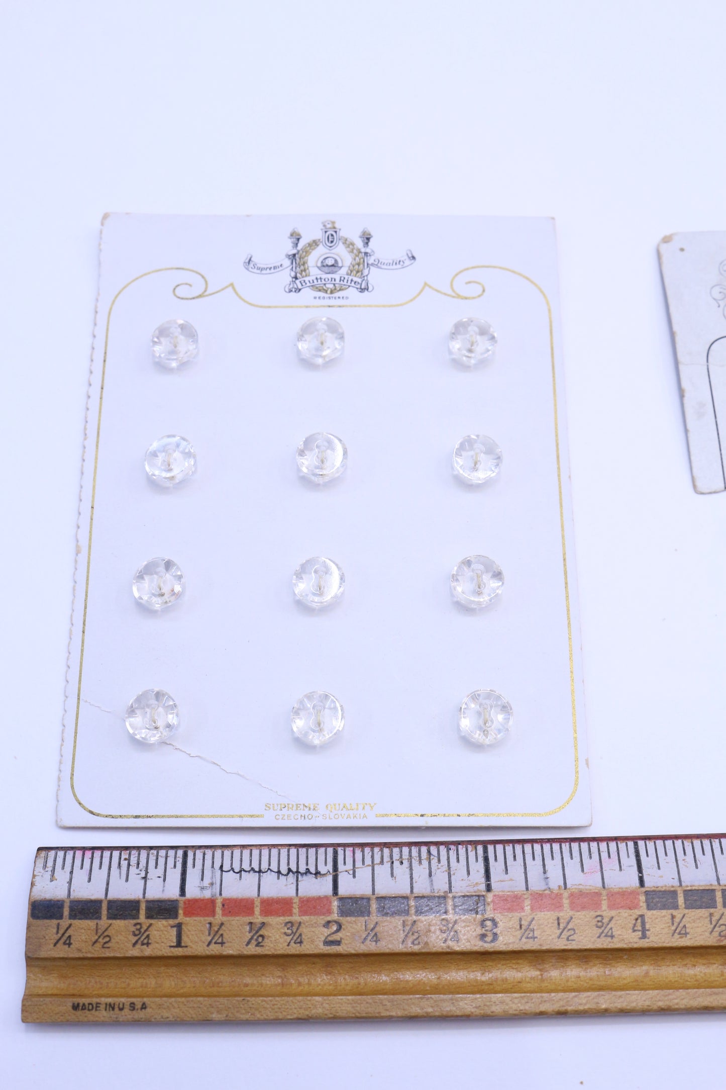 Vintage Clear Glass Buttons or Metal Design Buttons