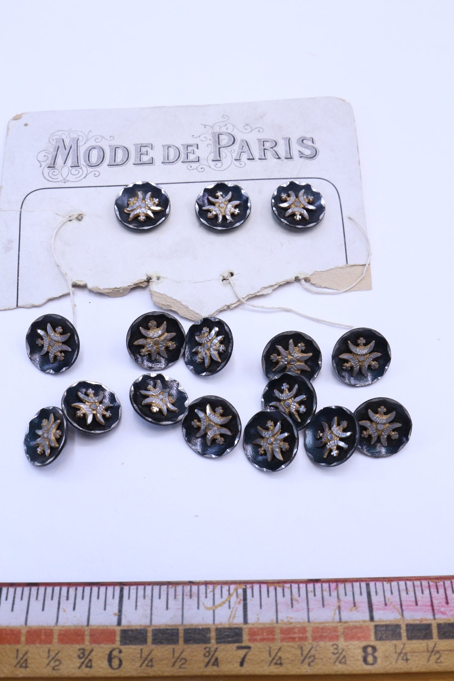 Vintage Clear Glass Buttons or Metal Design Buttons