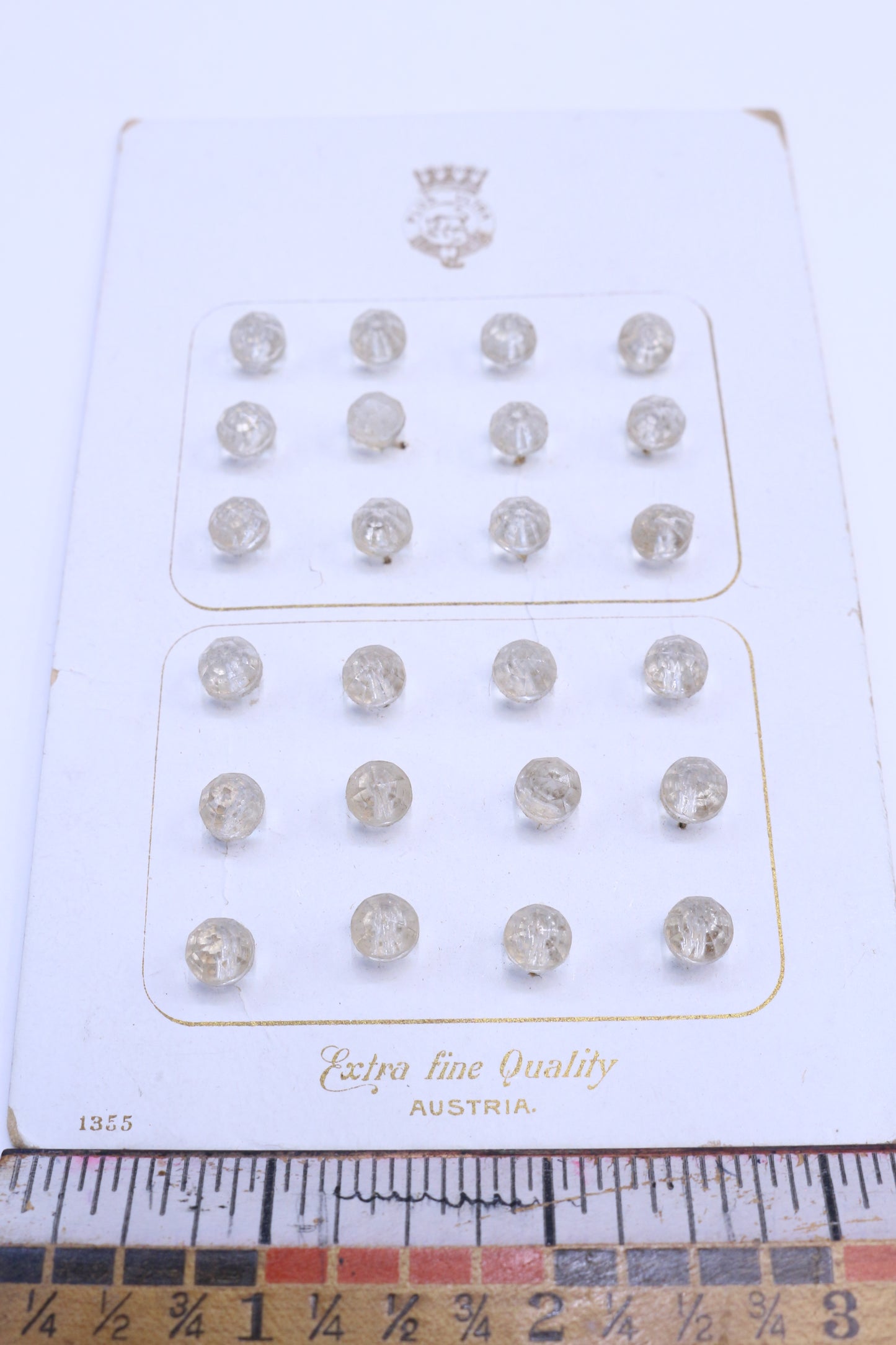 Vintage Clear Glass Buttons or Metal Design Buttons