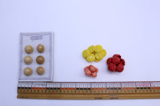 Vintage Wood Buttons or Colorful Buttons Bunch