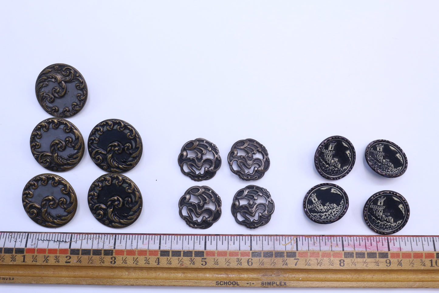 Vintage Unique Buttons Fleur Design Buttons or Mask Buttons or Castle Buttons