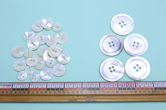 Vintage Button Bundles Small Shell or Big Shell Buttons