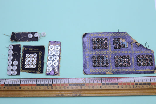 Vintage Doll / Small Buttons White Bundle or Black Bundle