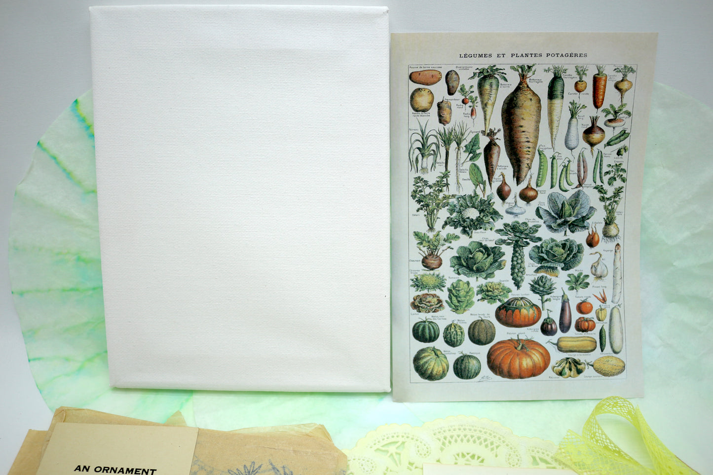 Curated Collage Kit Garden, Mixed Media, Art Supplies, Destash , paper, vintage, each bag unique curated ephemera