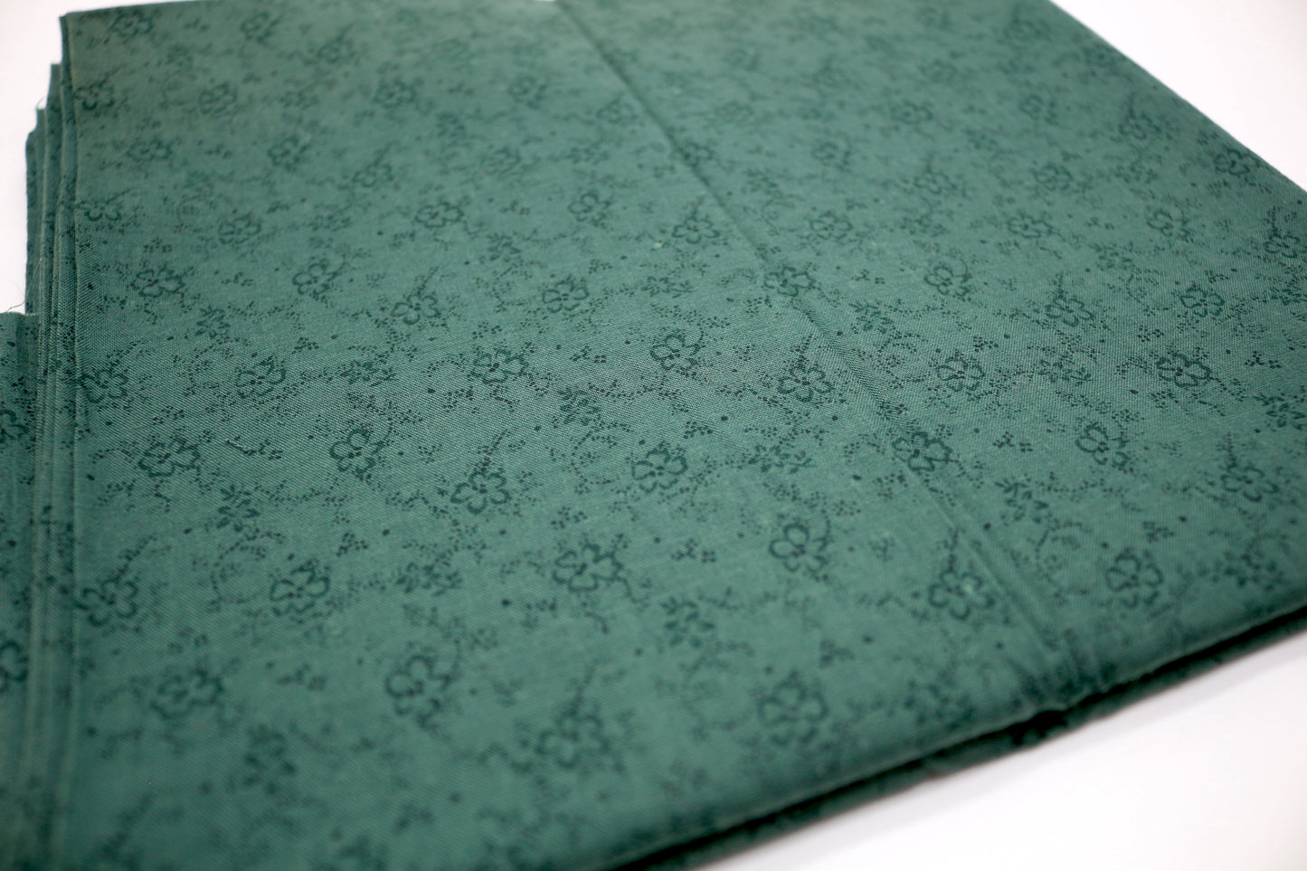 Green with Envy Flowers Cotton Fabric 42" x 2 yds