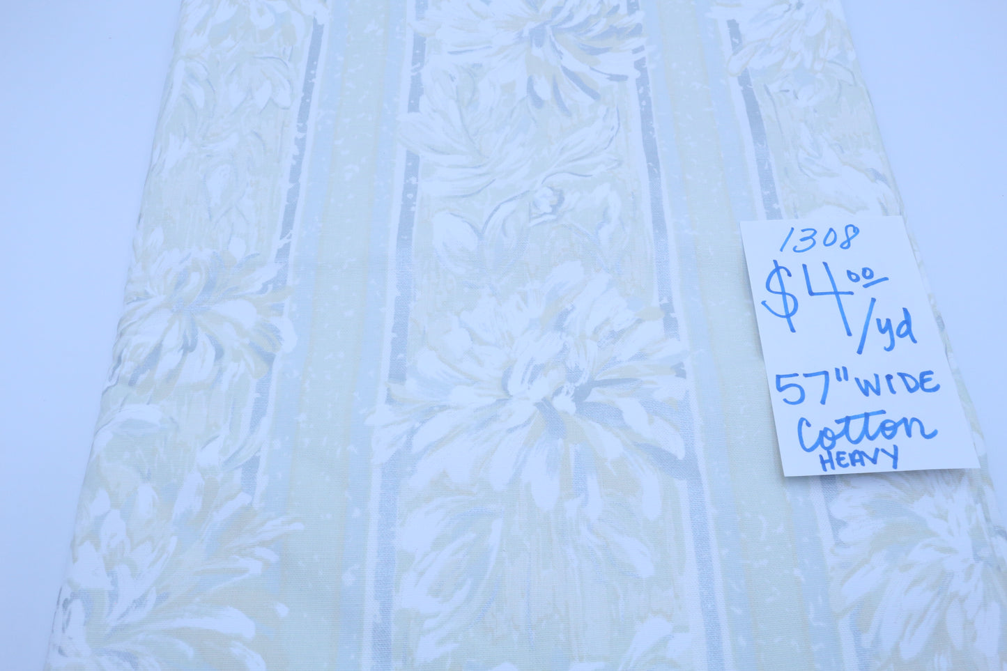 Chrysanthemum Walls Heavy Weight Cotton Fabric 57" wide