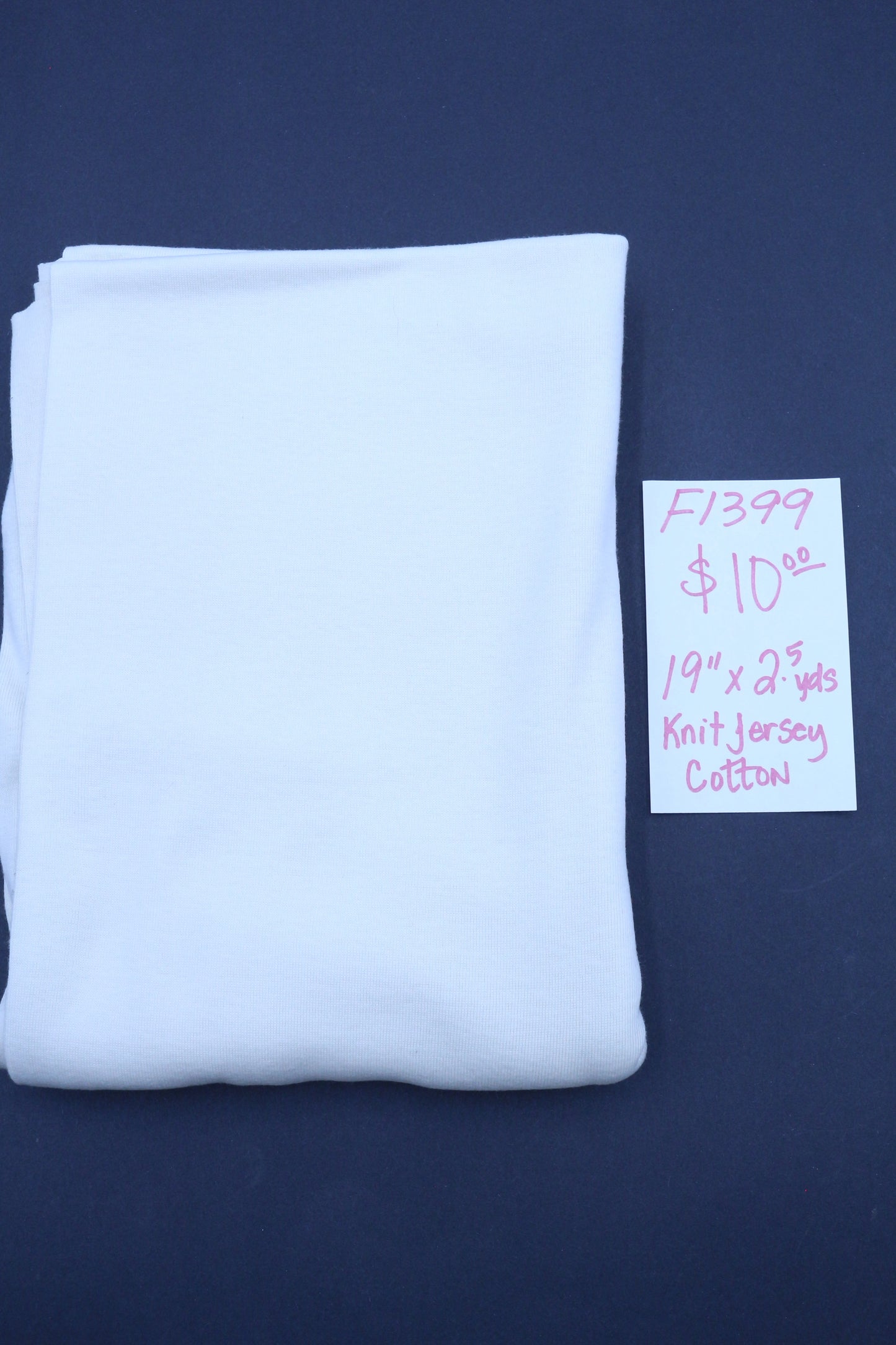 Cream Jersey Knit Fabric 19" x 2.5 yds