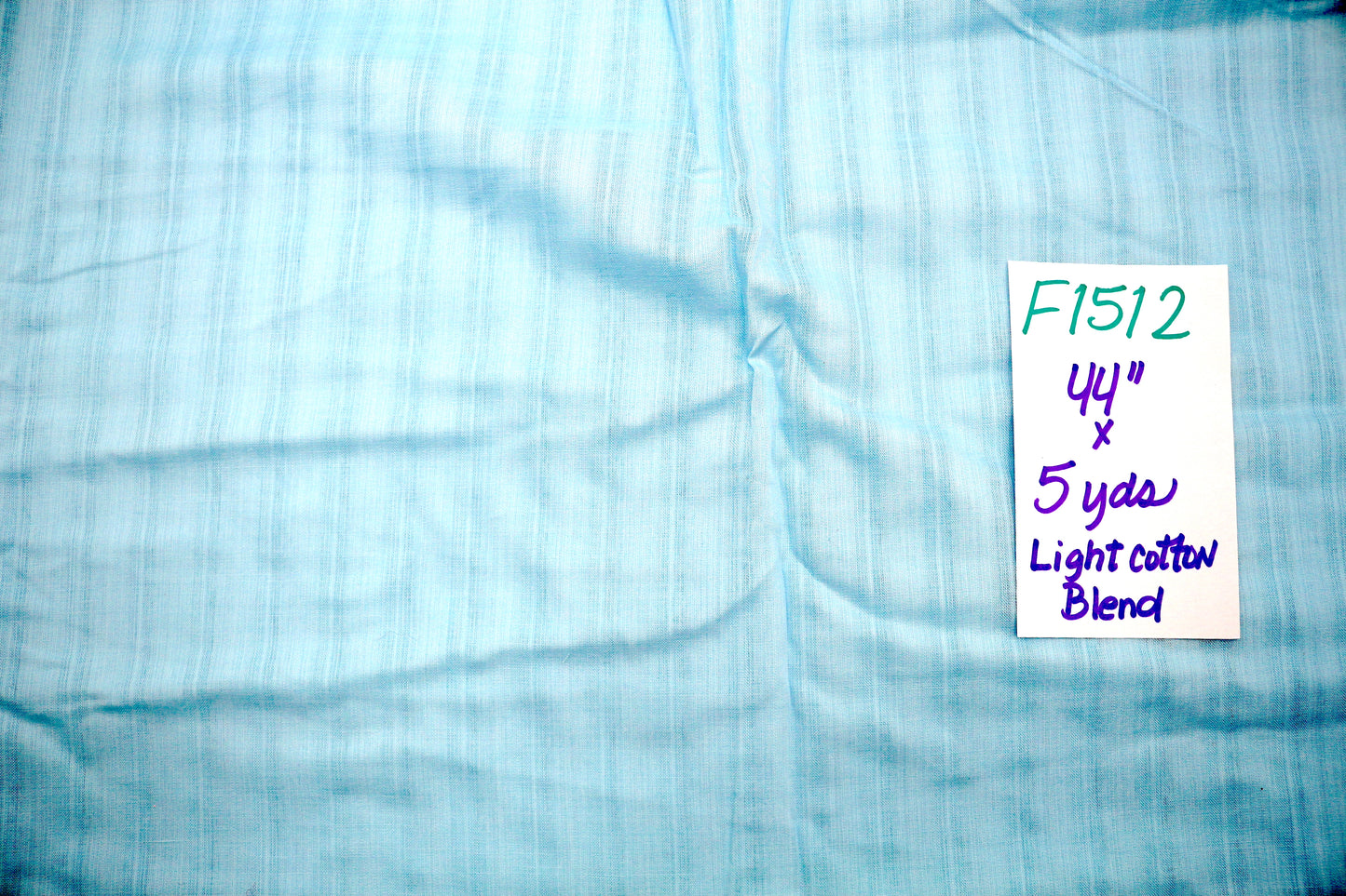 Gorgeous Light Weight Cotton Fabric 44" x 5 yds