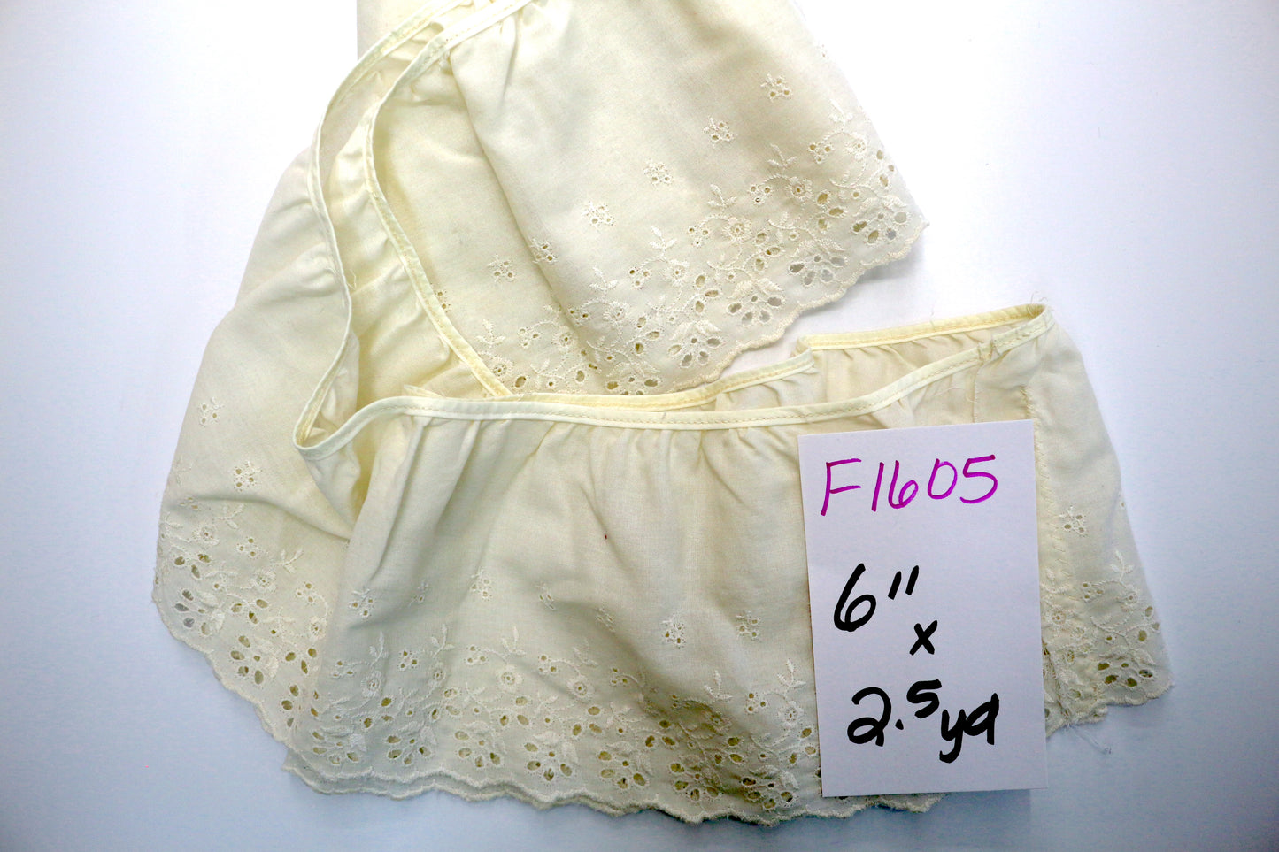 6" Cotton Cream Trim 2.5 yds