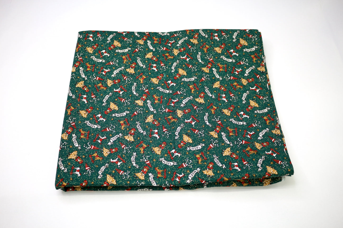 Little Lady Noel Cotton Glitter Fabric 45" x 2 yds