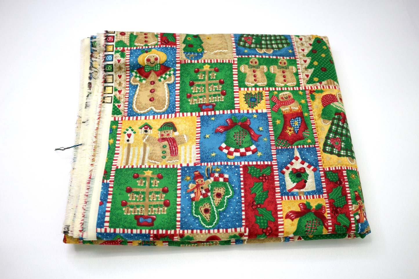Gingerbread Family Photos Cotton Fabric 44" x 4 yds