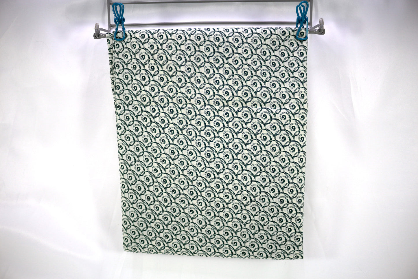 Green Spirals Cotton Fabric 44" x 2 yds