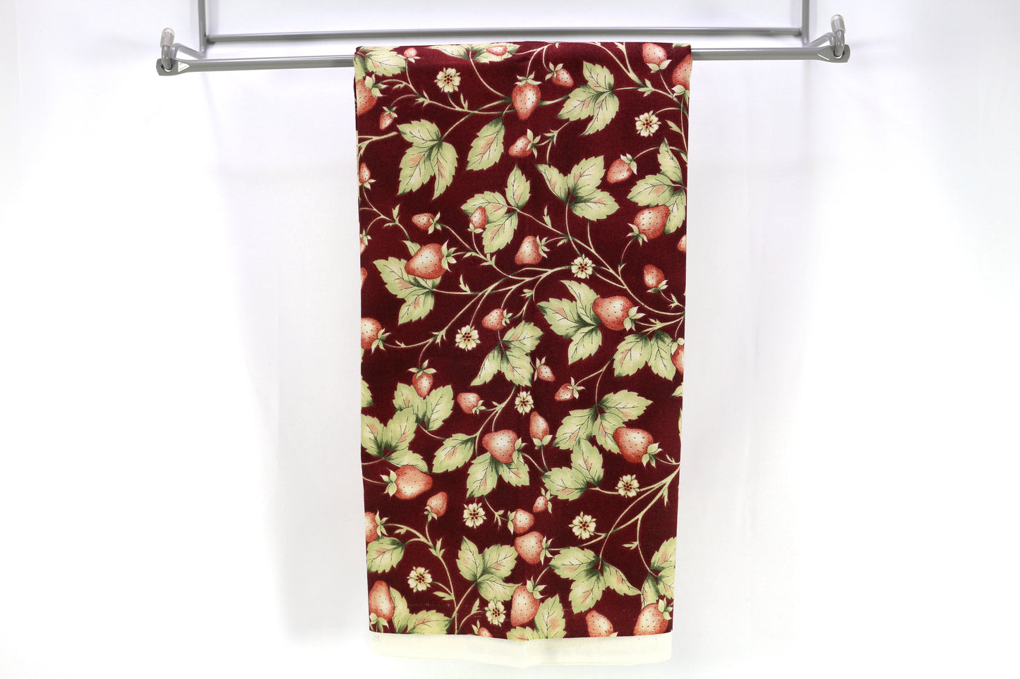 Organic Strawberries Cotton Fabric 44" x 1 yd