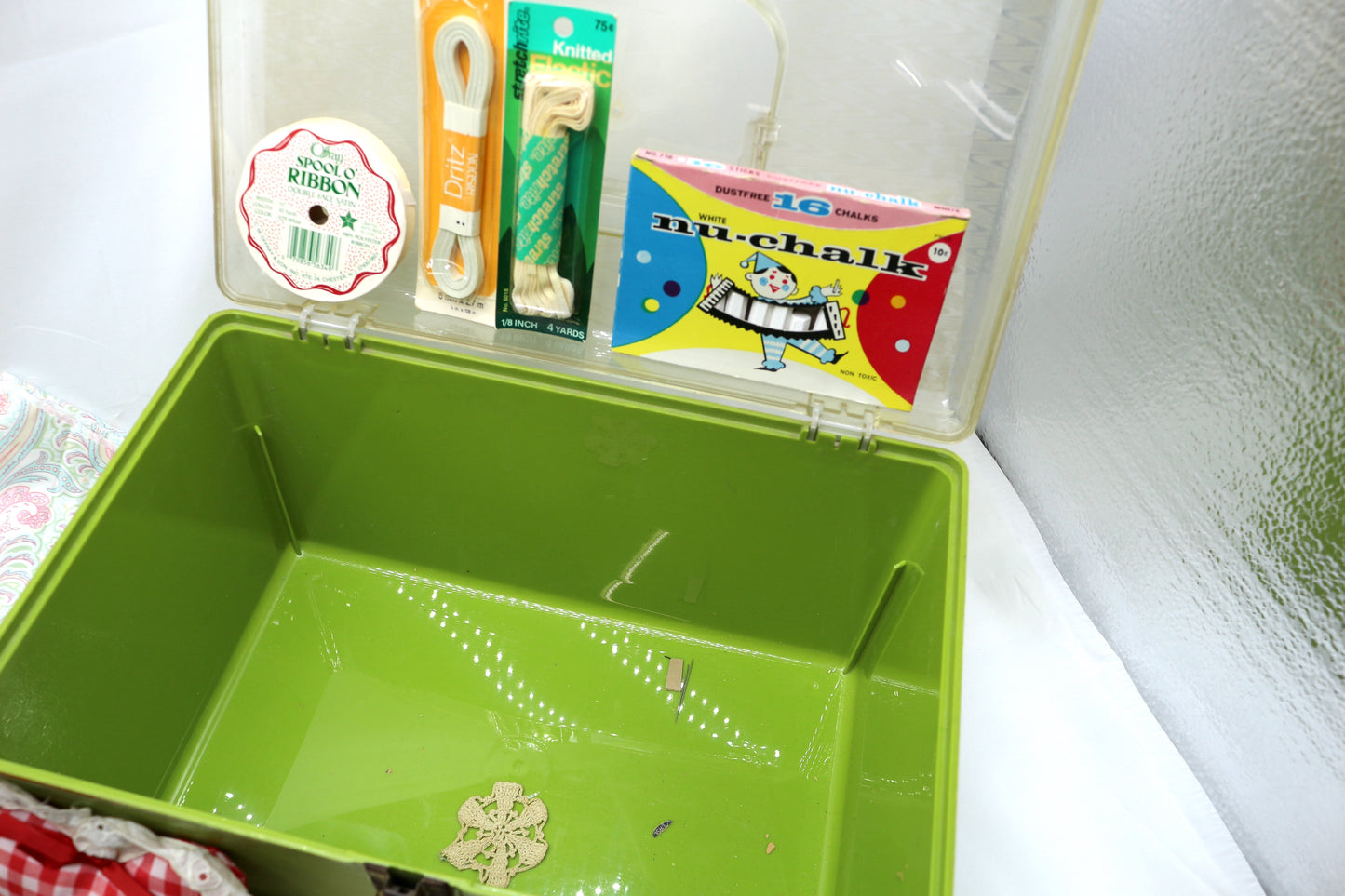 1970s Avocado Green Sewing Starter Box – Curated Vintage Fabrics & Supplies