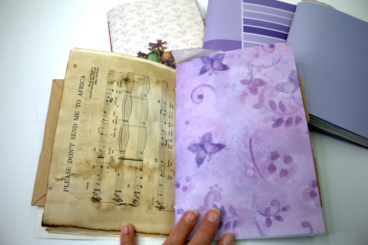One Purple Junk Journal Signature for 6" x 8.5" Journal