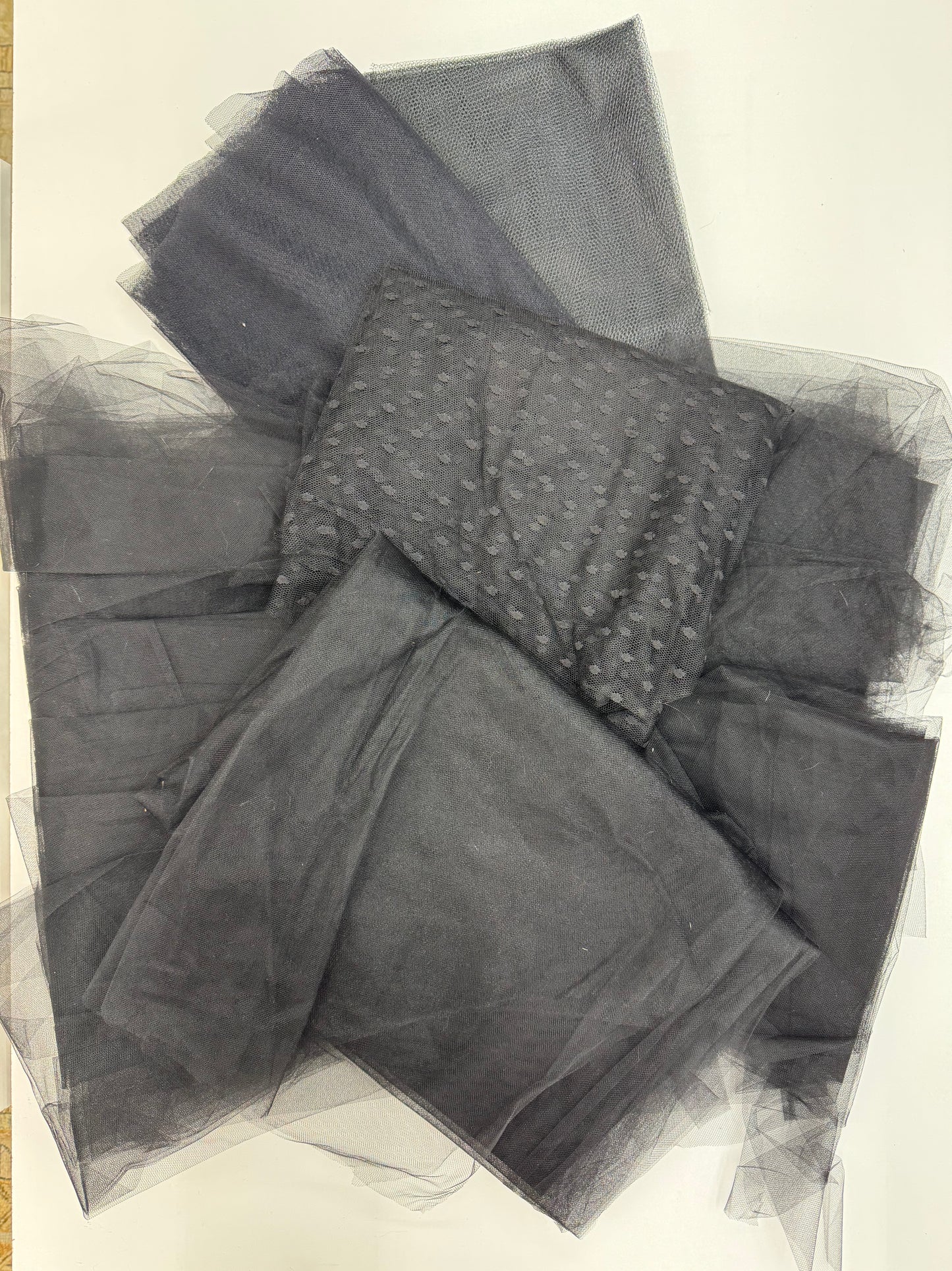 Black Tulle Fabric Bundle