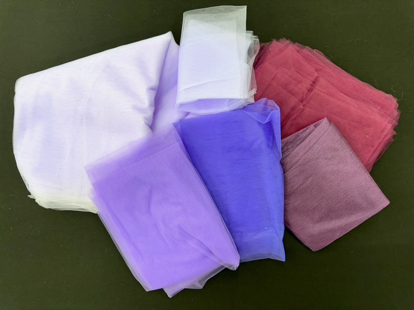 Purple Tulle Fabric Bundle