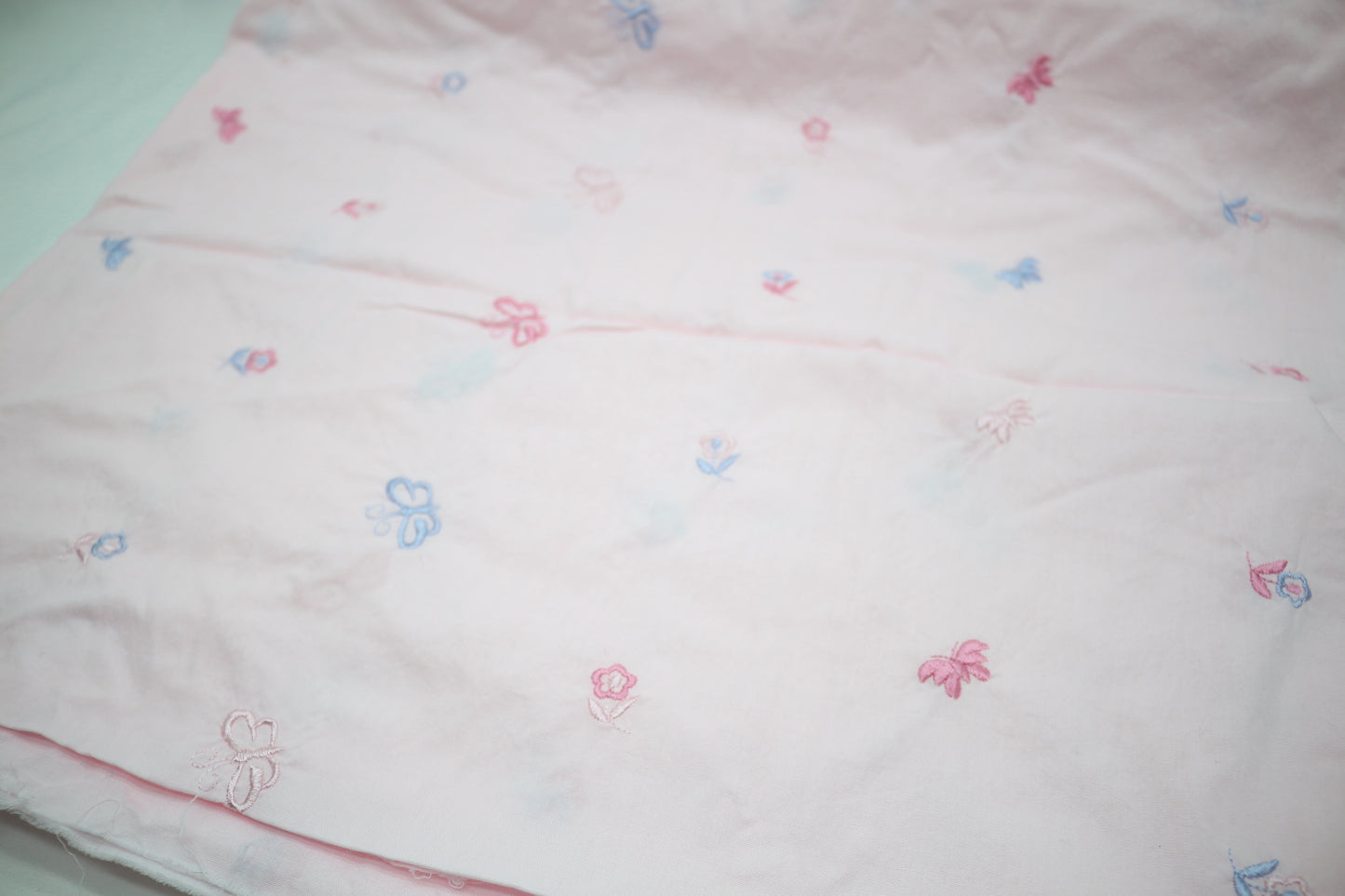 Butterflies & Flowers Embroidered Cotton Fabric – 41" x 4 Yards | Learn to Sew Friendly