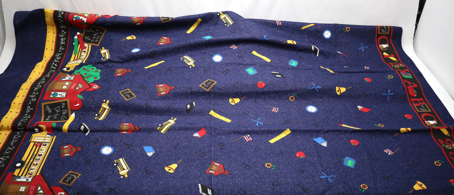 Classroom Rules Corduroy Cotton Fabric School Supplies 45" x 2.75 yds