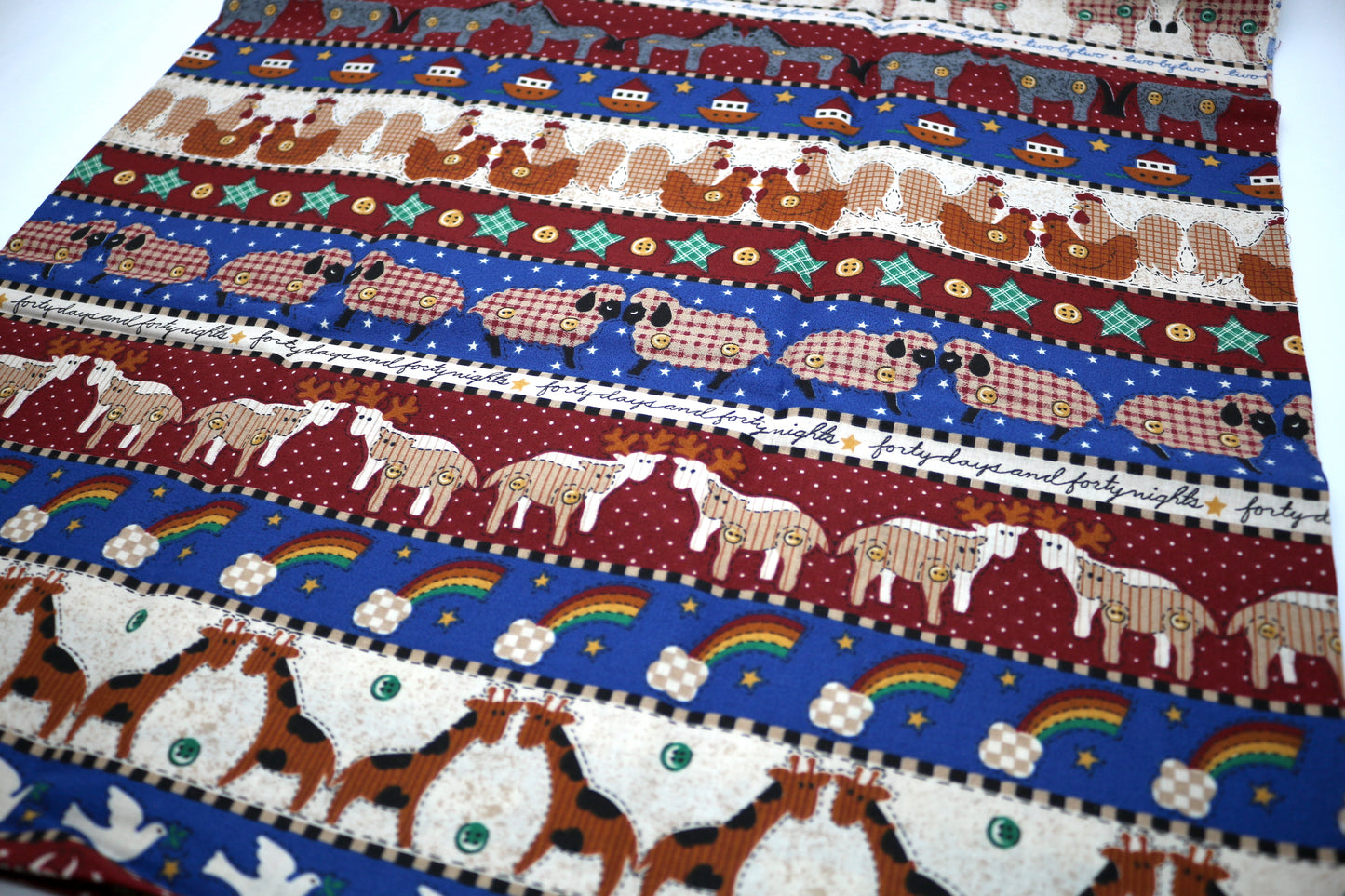 Two by Two Noah's Arc Cotton Fabric 45" x 1 yd