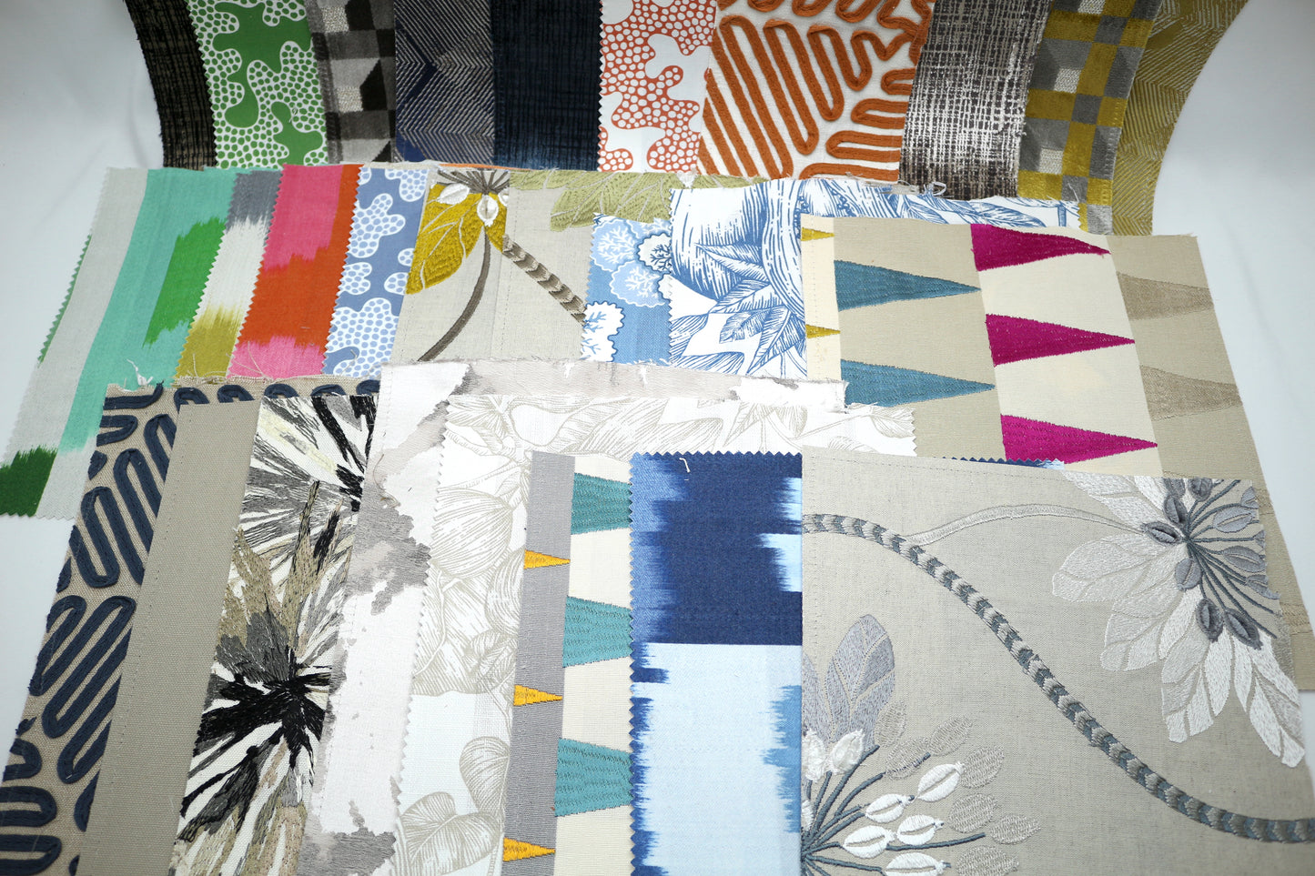 Fabric Sample Bundle 26 Pieces, Variety Fabric Textures, Art & Craft Supplies, Upcycled Art Supplies