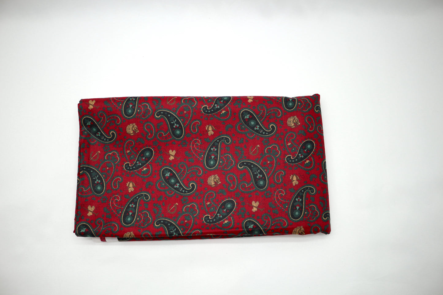 Red Paisley Cotton Fabric 45" x 2.5 yds