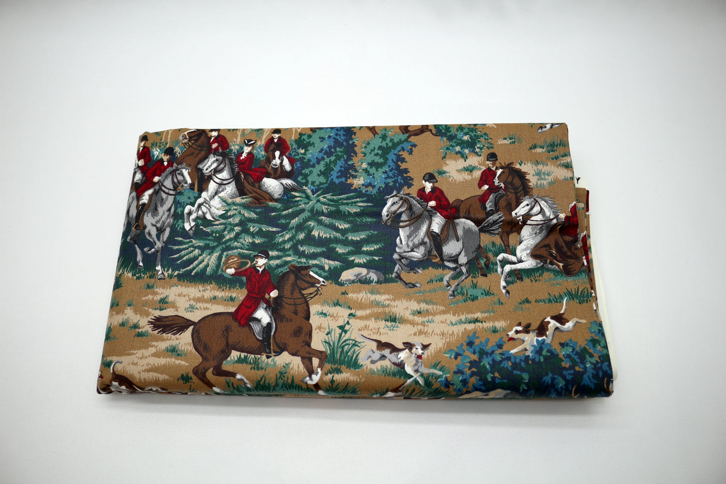 The Queens Hunting Dogs Cotton Fabric 44" x 2.5 yds