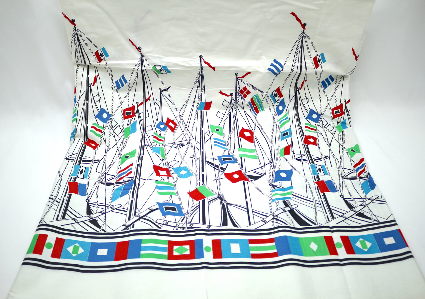 Sailboat Flags Cotton Fabric 41" x 4.5 yds