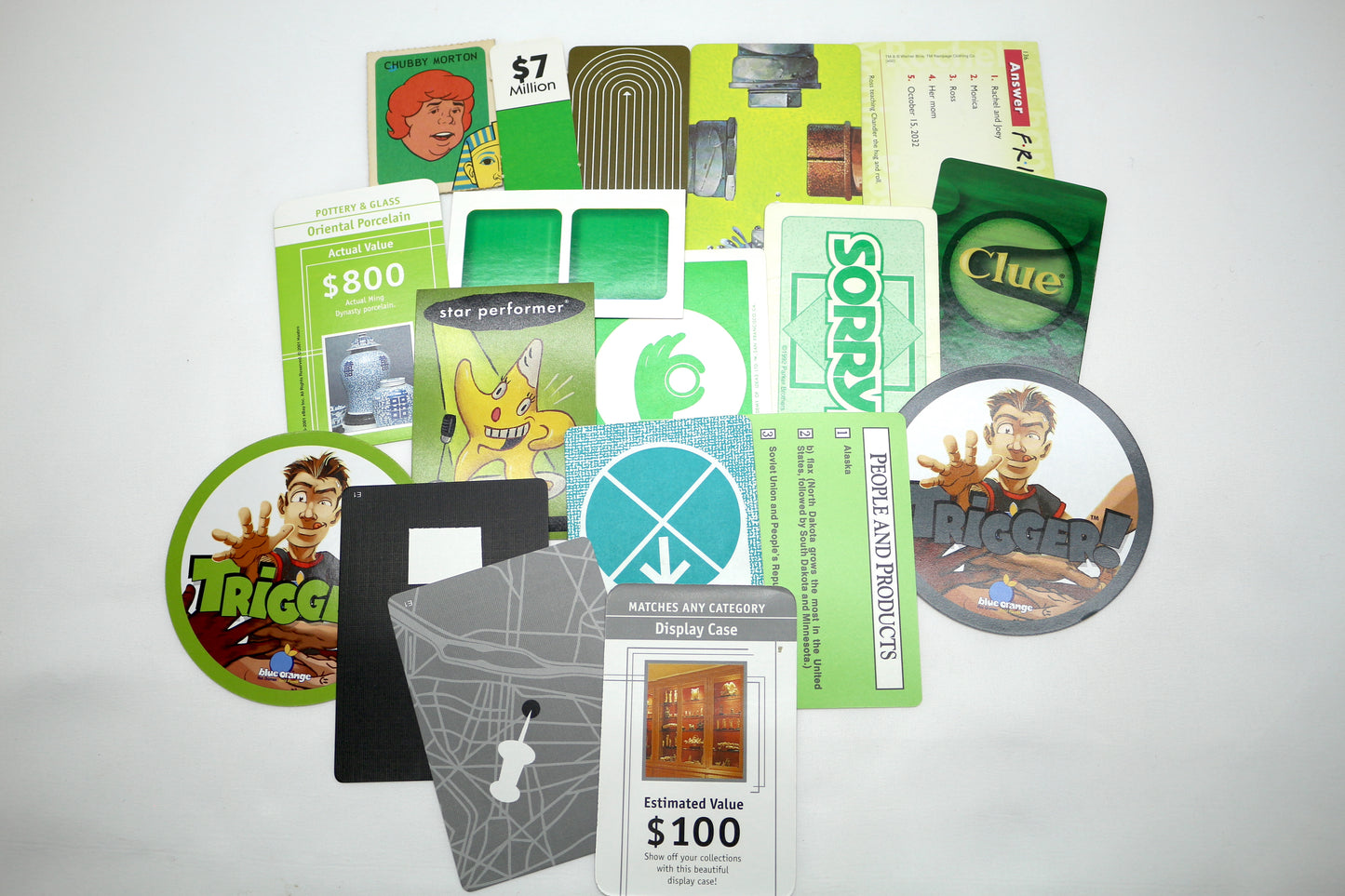 Game Ephemera - Cards In Color Lots from Familiar and Newer Games -Junk Journals - Altered Art - Mixed Media - Collage