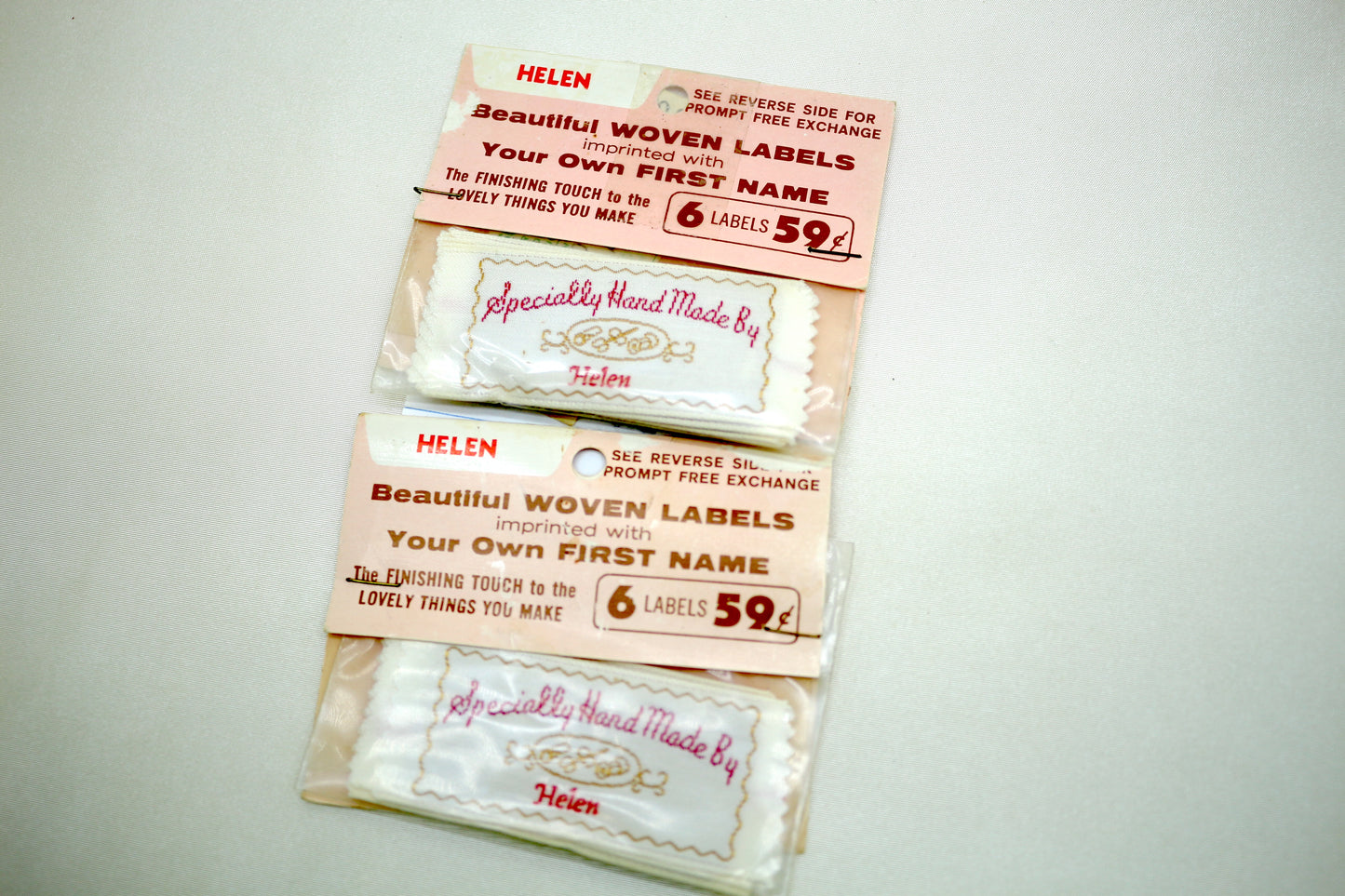 Vintage Sew in Clothing Tags Handmade by Helen