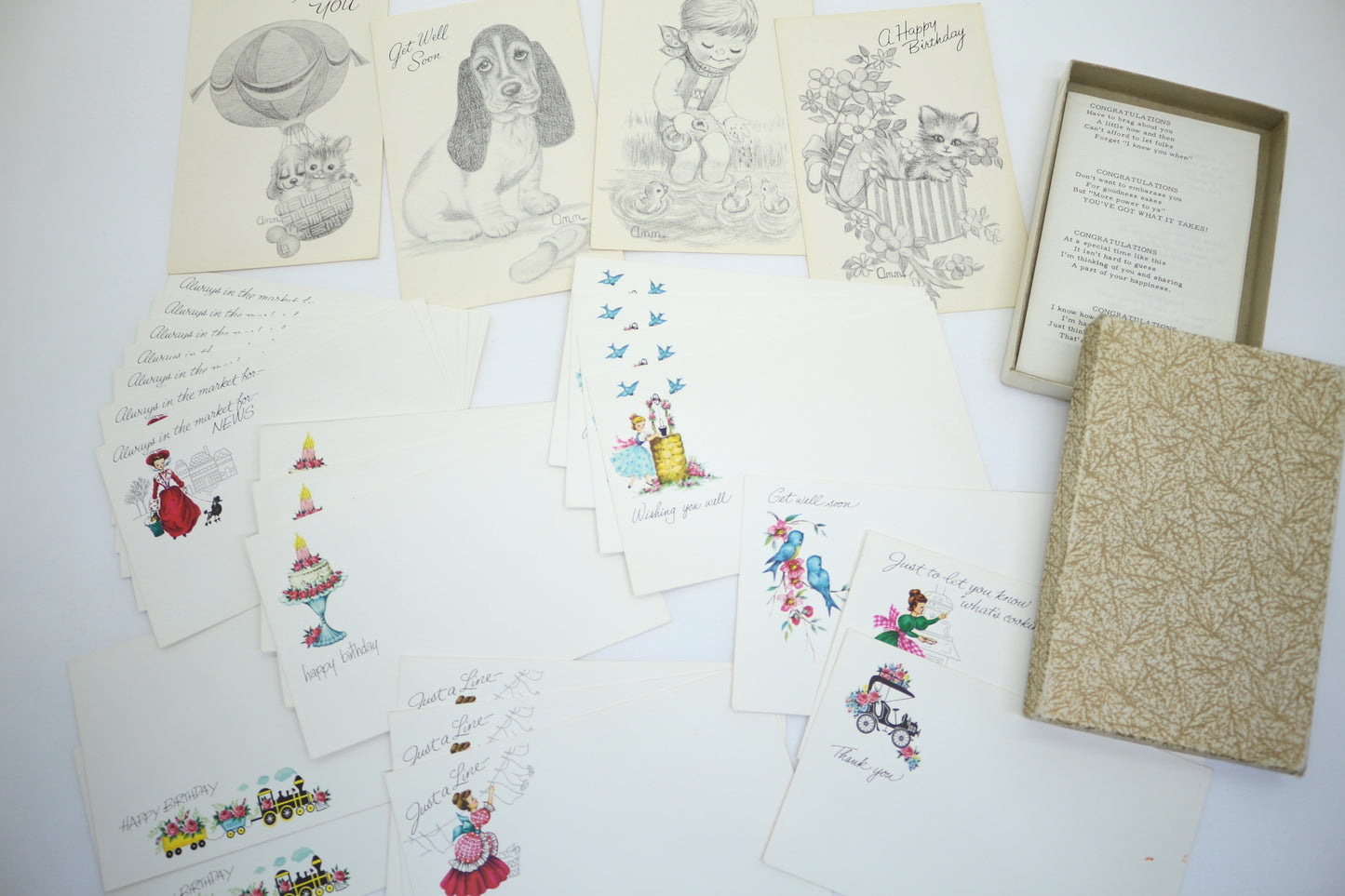 Vintage Postcard Lot, Junk Journal Supplies, Vintage Paper Products