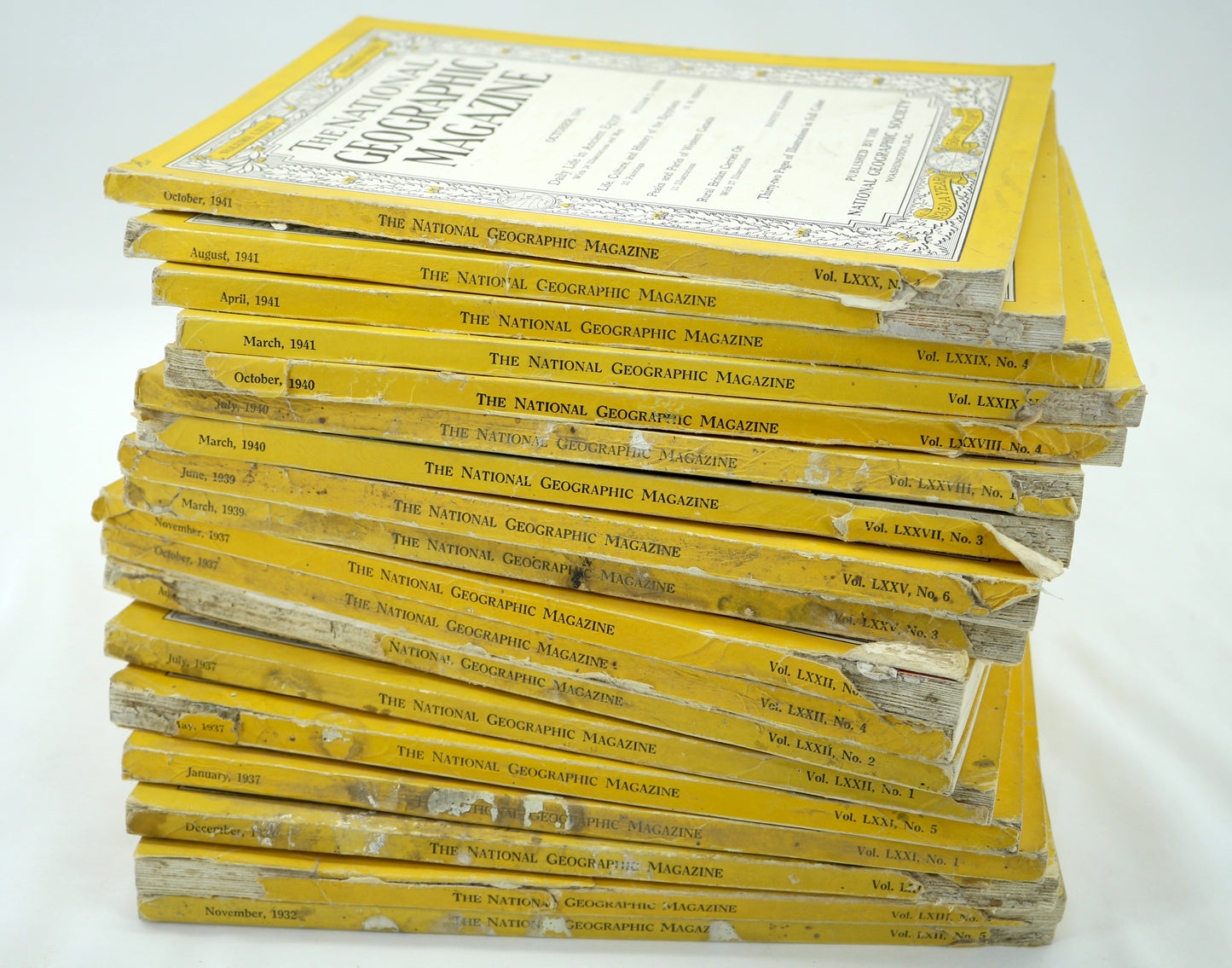 1- Vintage National Geographic Magazines (1930s-1940s)