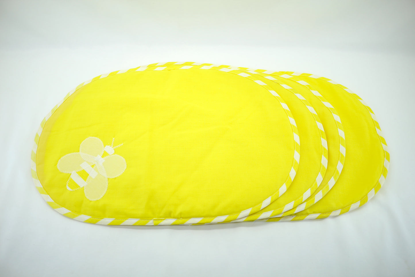 Vintage Handmade Placemats with Bright Bee Design
