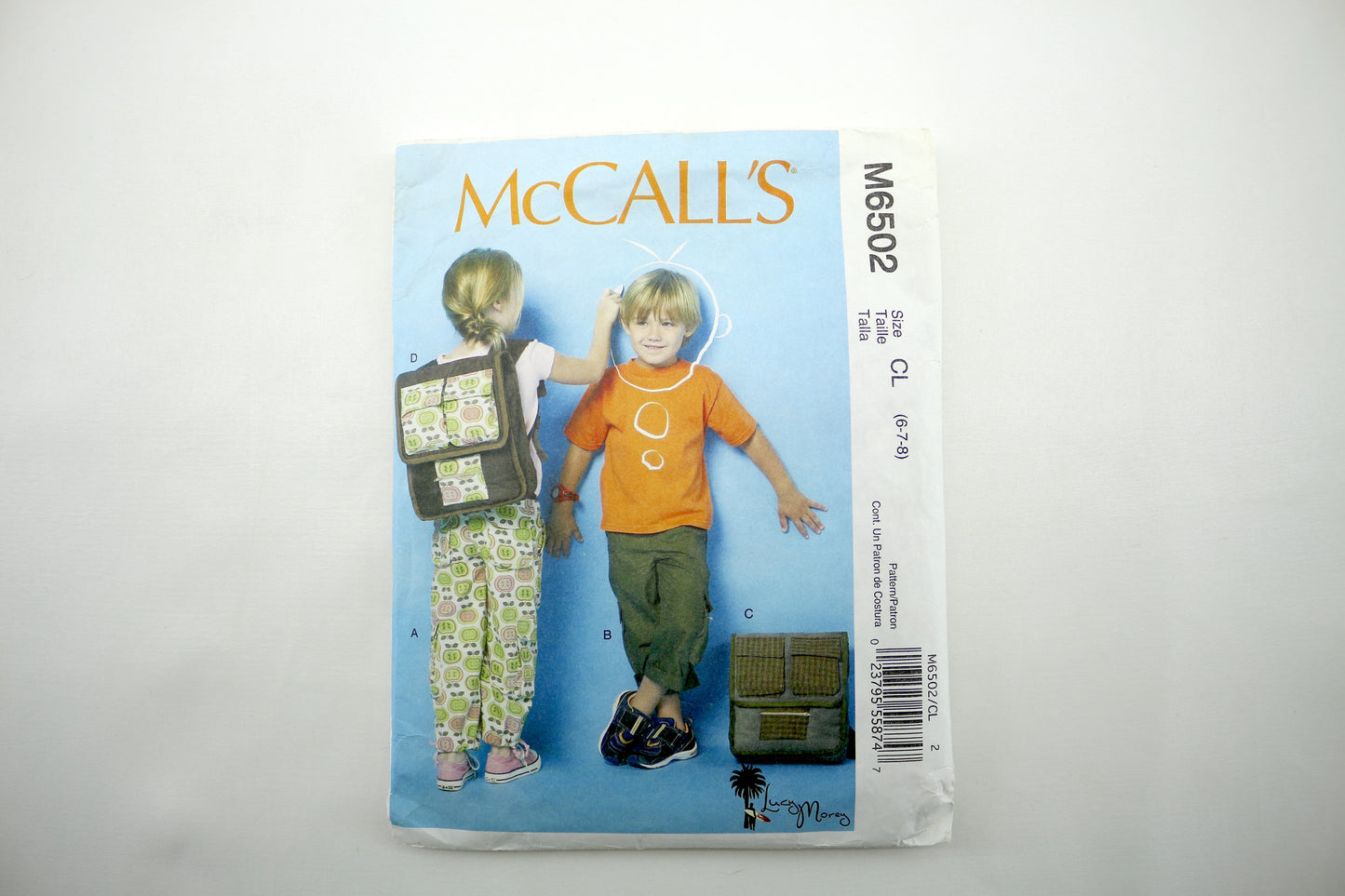 McCalls M6502 Childrens Pants and Backpacks Sewing Pattern size 2-8