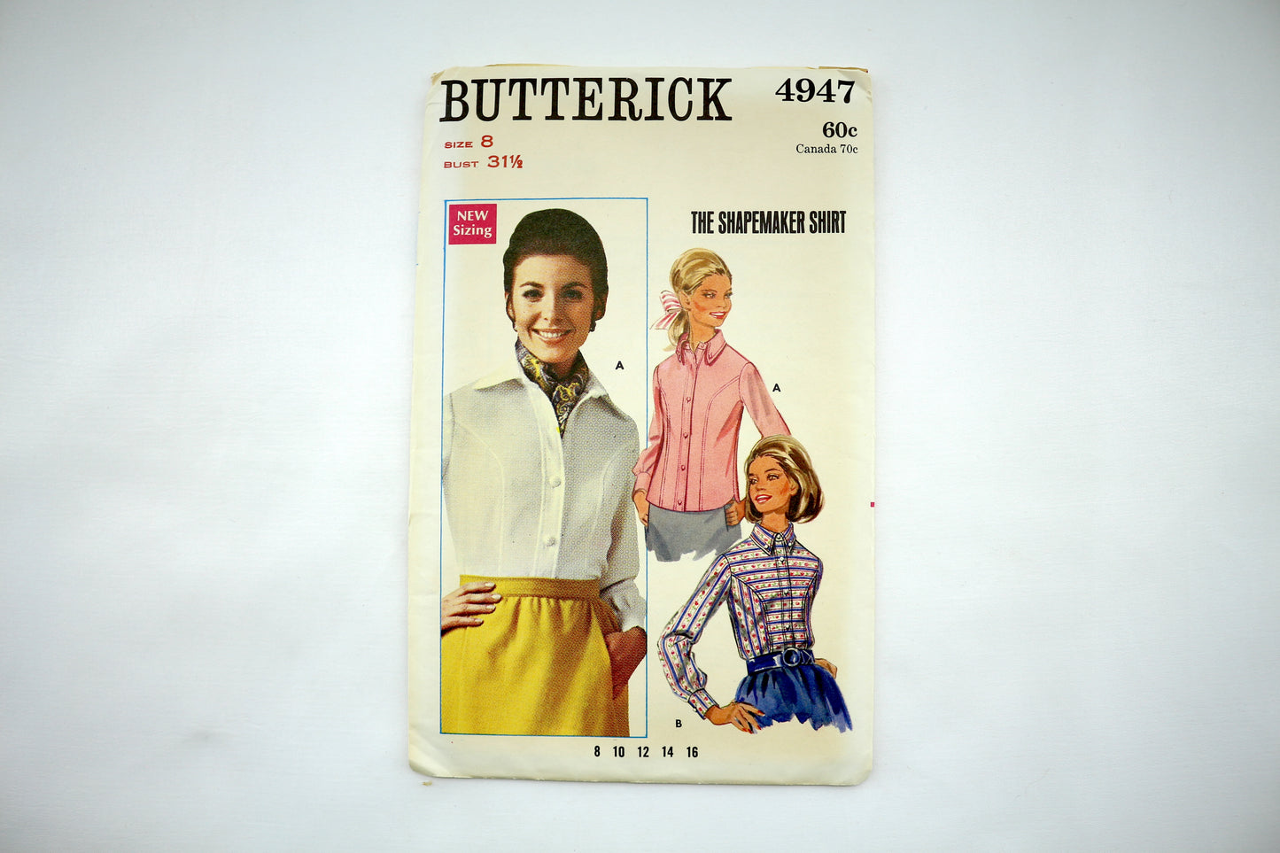 Butterick 4947 Misses Shirt Blouse size 8 Bust 31.5"