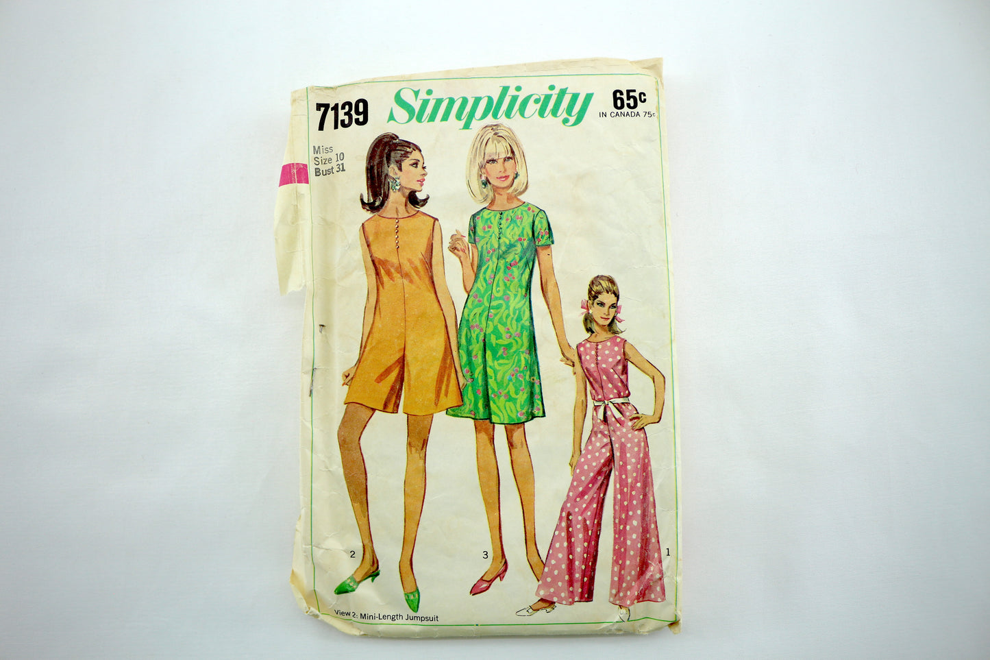 Simplicity 7139 Misses Pantdress Sewing Pattern Size 10 Bust 31"