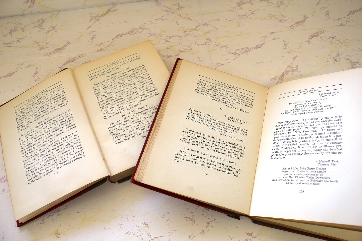 Bundle/Pair of Correct Social Usage Books – Vintage Etiquette for Timeless Charm