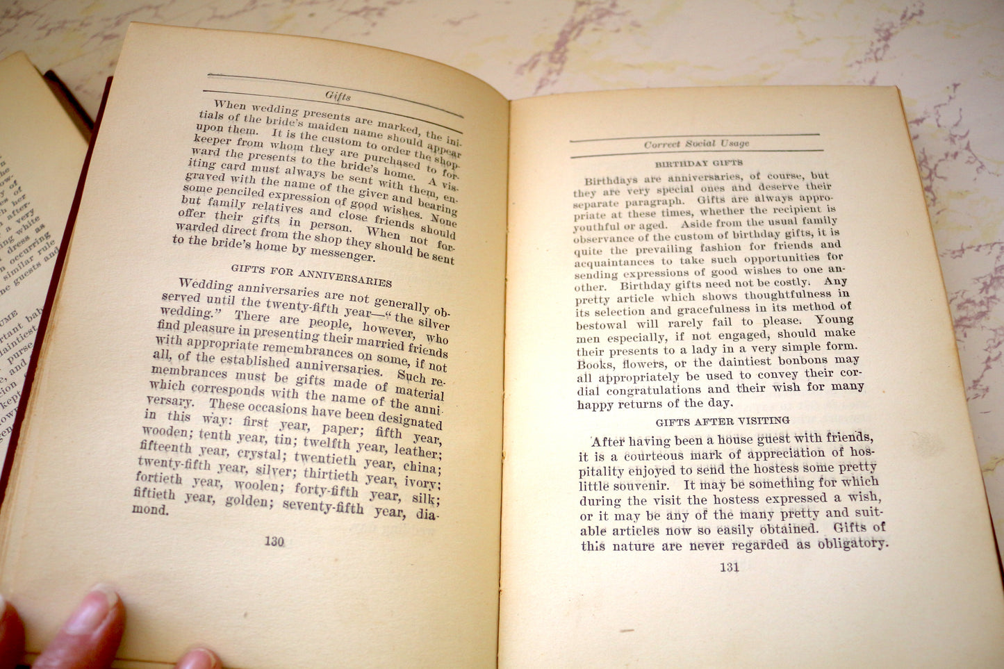 Bundle/Pair of Correct Social Usage Books – Vintage Etiquette for Timeless Charm