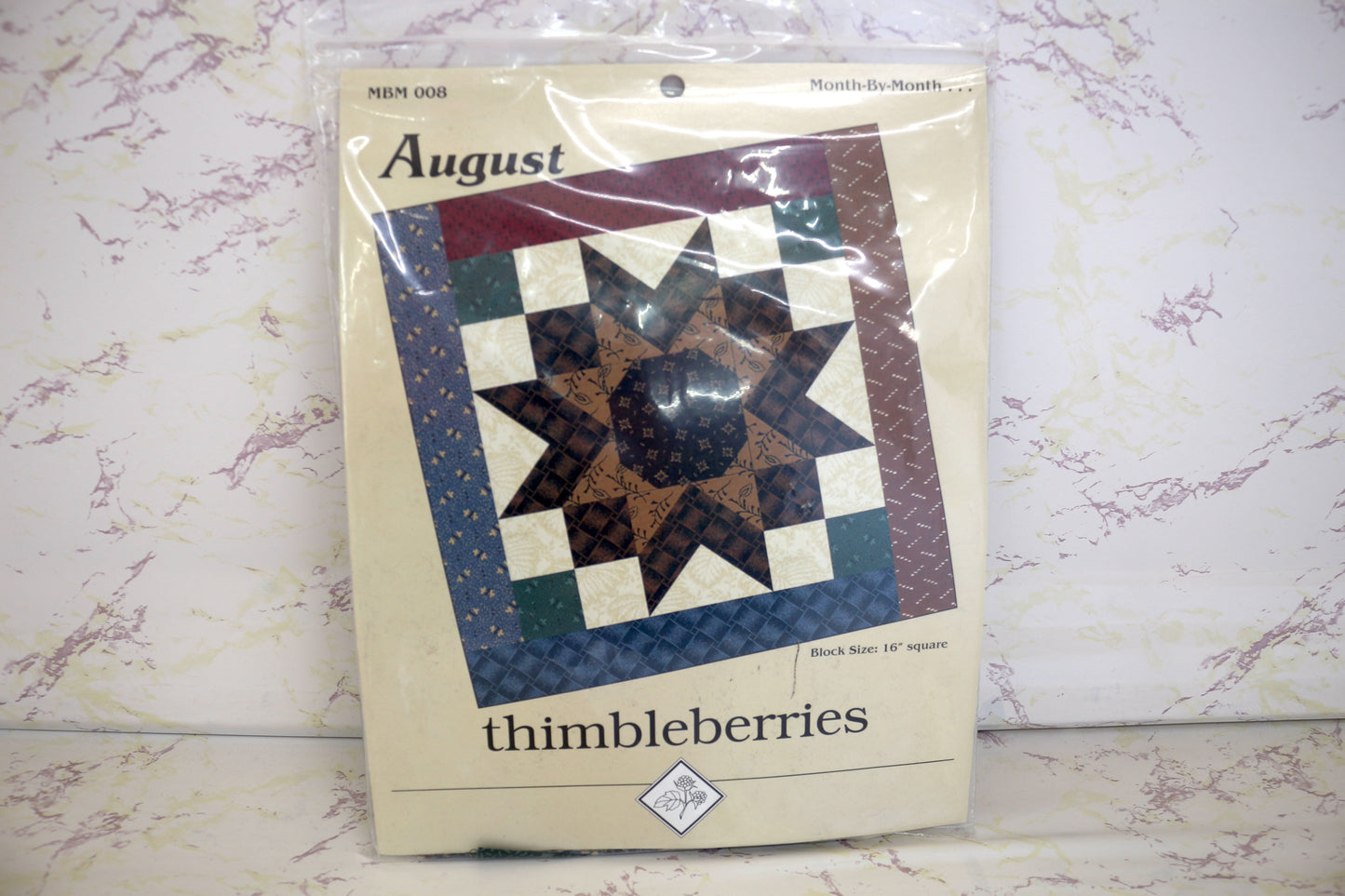 Thimble Berries August Quilt Block Pattern