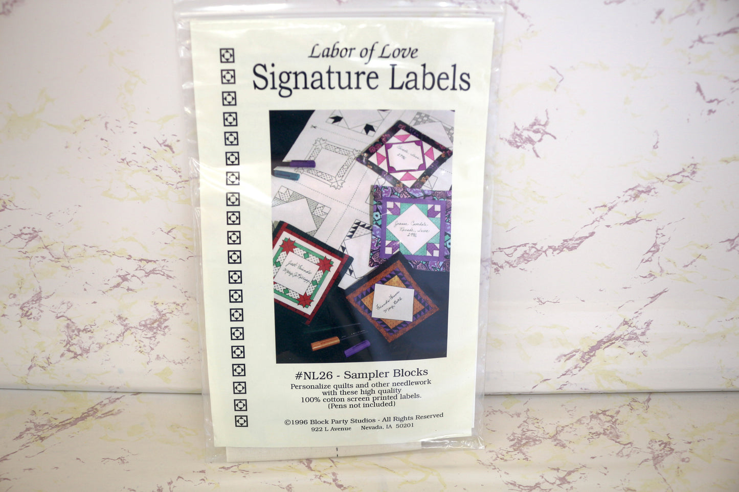 Labor of Love Signature Labels Sampler Quilt Blocks Pattern