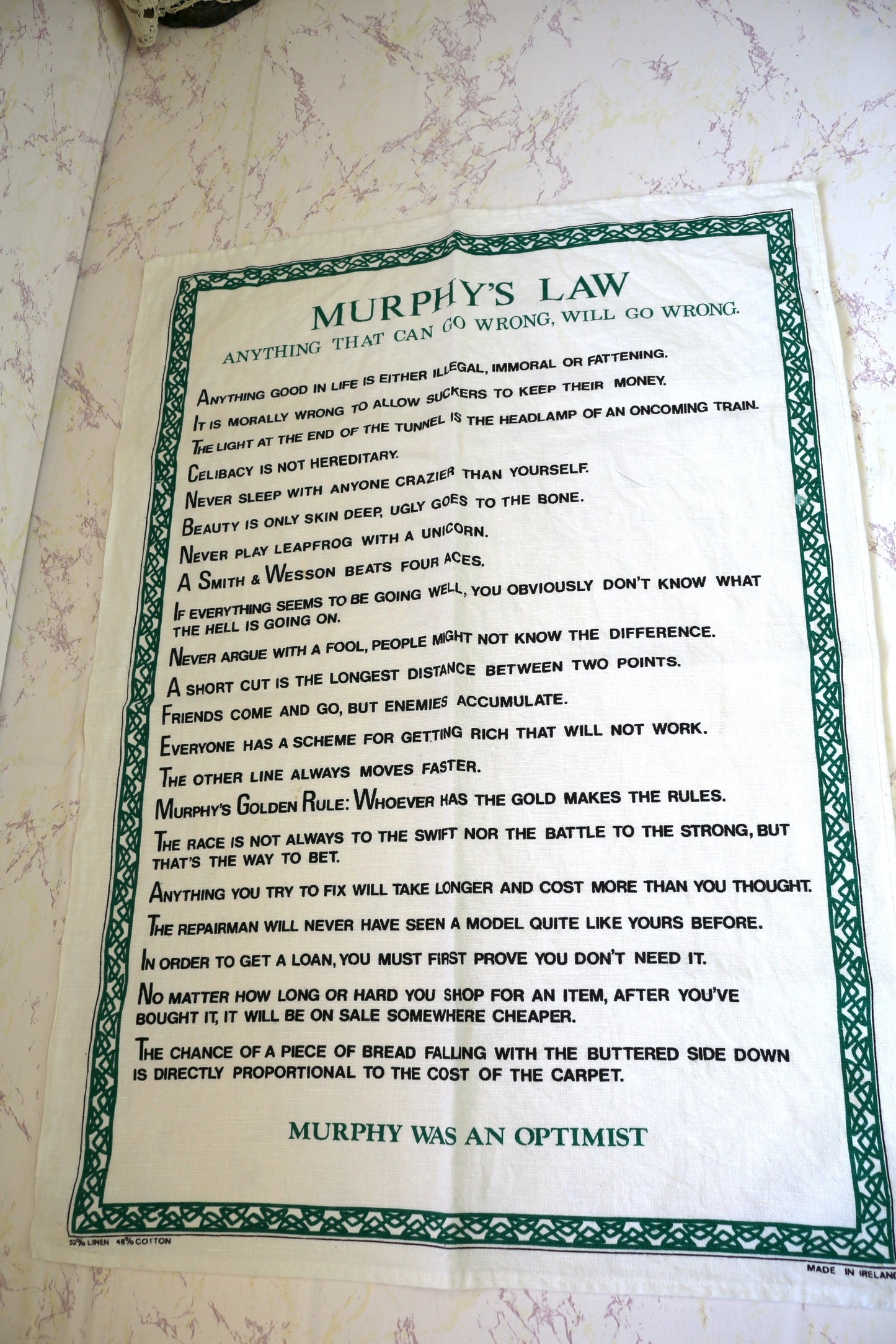 Murphy's Law Wall Hanging