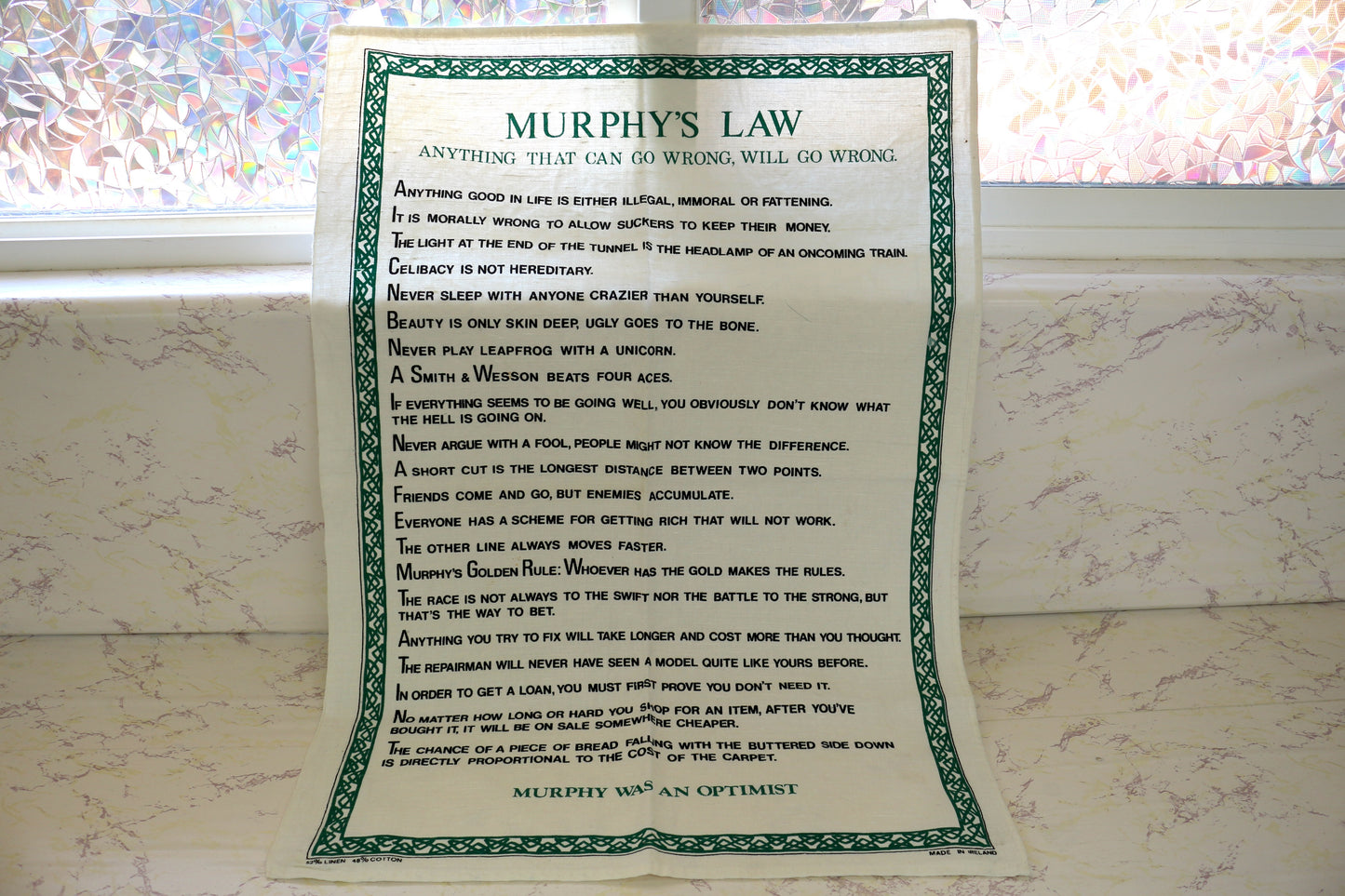 Murphy's Law Wall Hanging