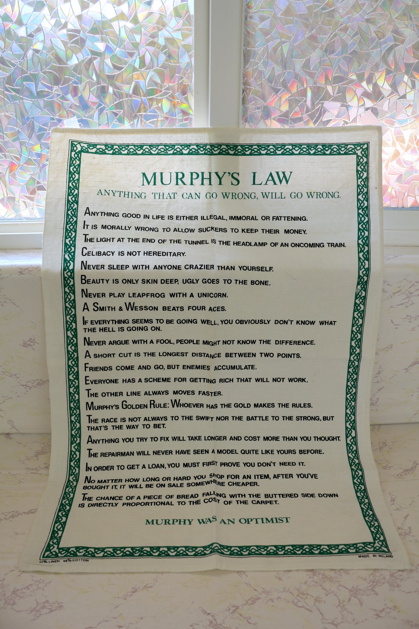 Murphy's Law Wall Hanging
