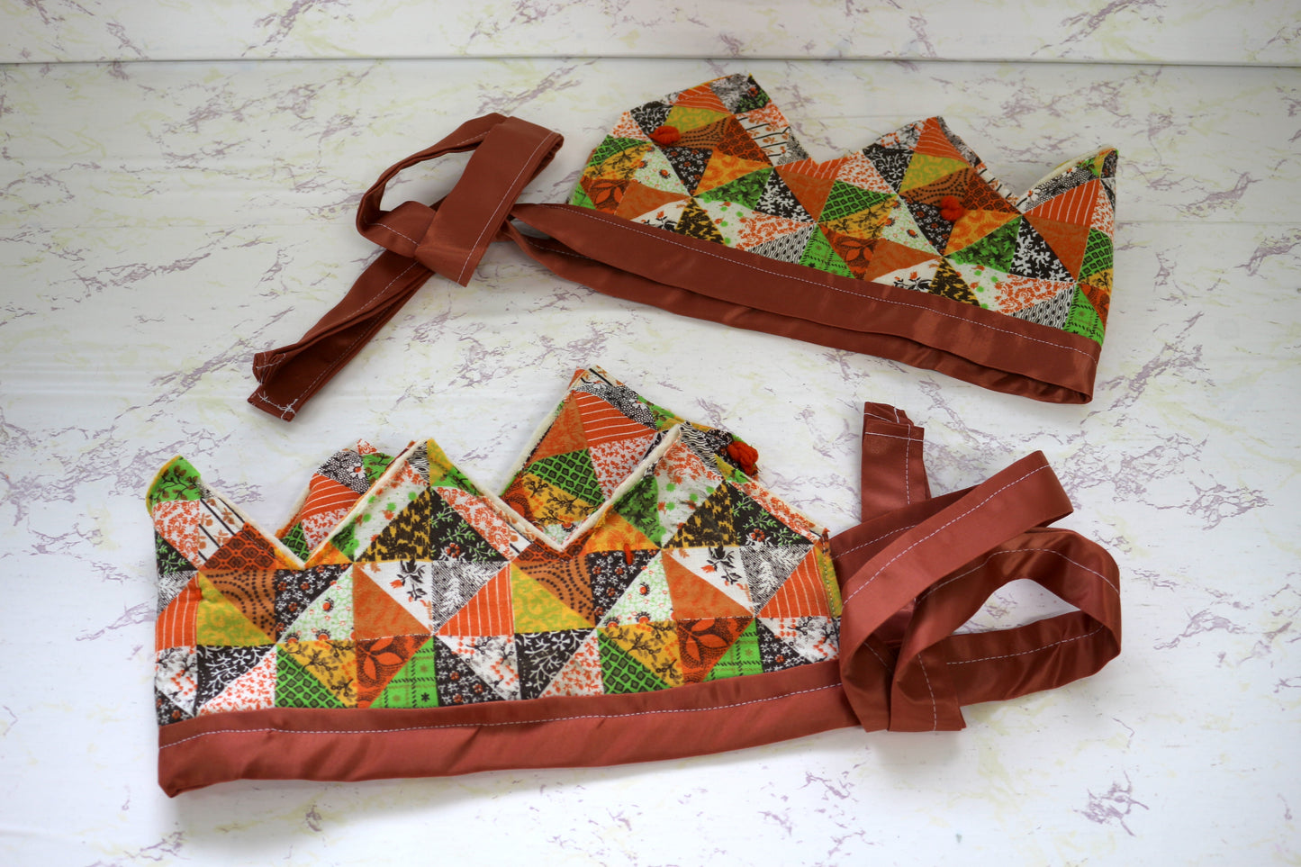 Upcycled Quilt Crowns – Whimsical Vintage Charm, Ready for Any Occasion!