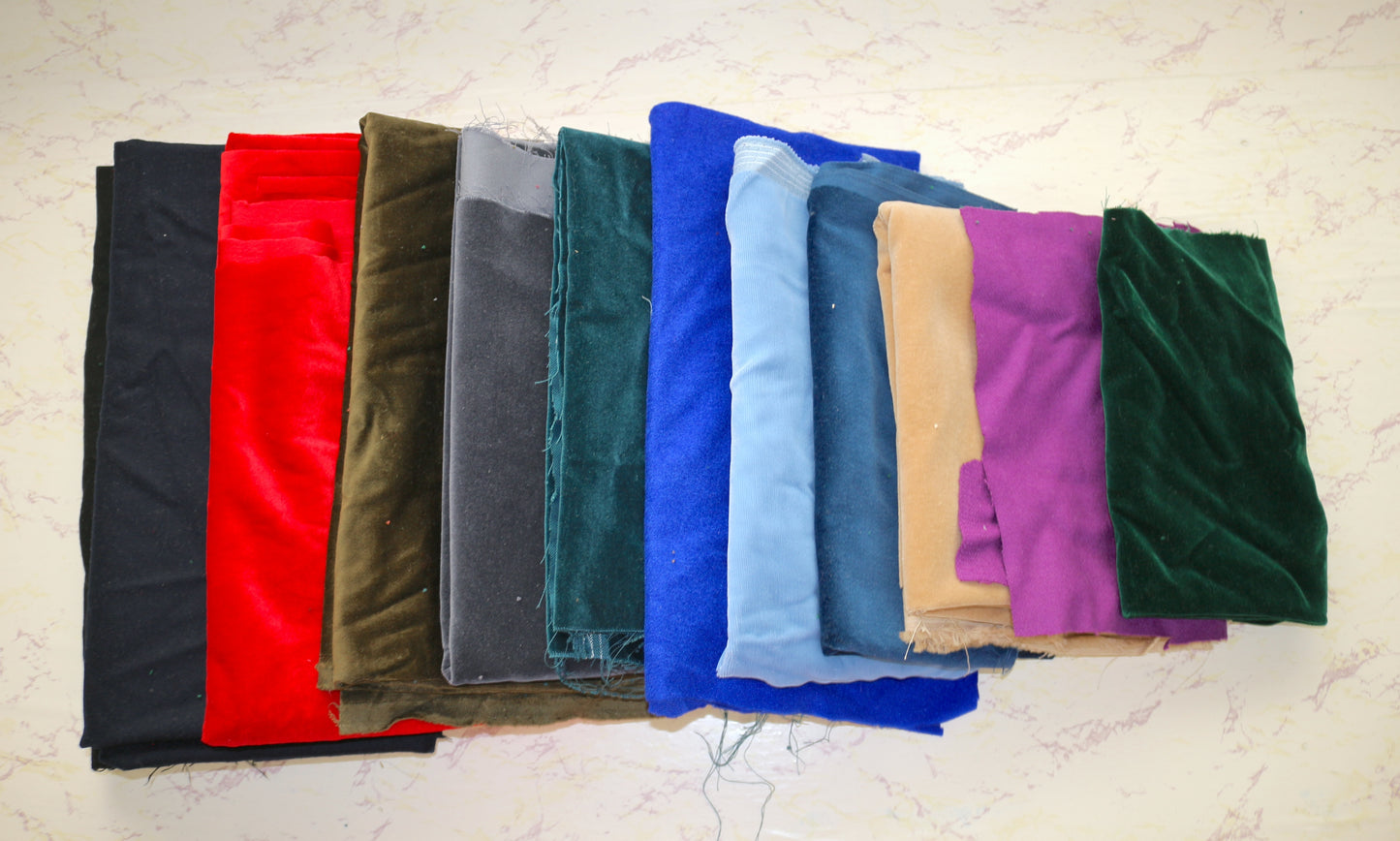 Velvet and Wool Fabric Bundle – Luxe Textures for Your Projects
